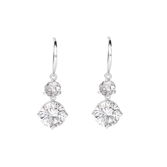 Believe by Brilliance diamond rhinestone silver teardrop dangle earrings✨ - Picture 2 of 6